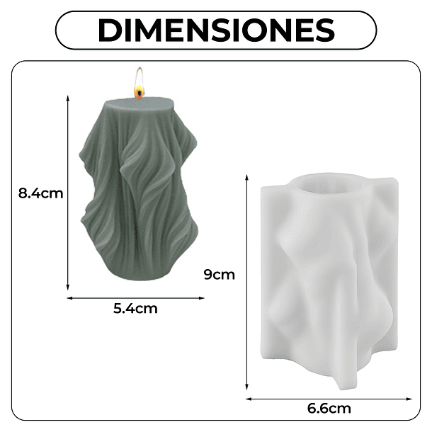 Molde De Silicona Para Velas Y Jabones Tronco Pilar 3d Diy 2