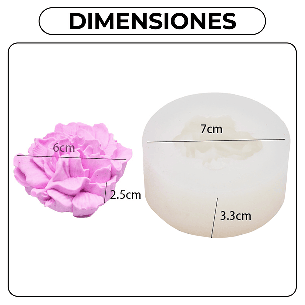 Molde Silicona Para Resina Epóxica Jabón Velas Fondant Forma De Flor Clavel 3d 2