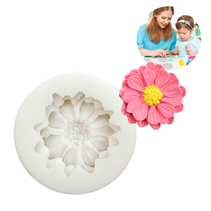 Molde de Silicona Flor Solitaria Para Cera Velas Fondant Resina