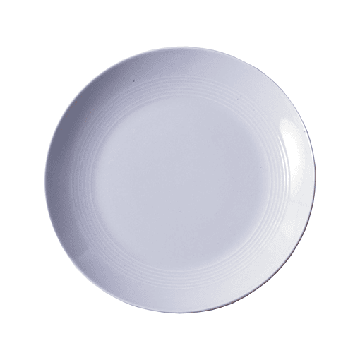 Plato Llano Liso Ceramica Blanco Azulado 18.6 cm