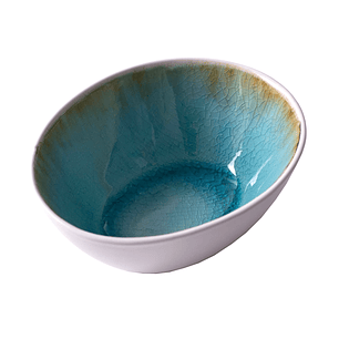 Pocillo Bowl Cuenco Ceramica Turquesa Degradado 10.4 cm