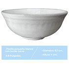 Pocillo Bowl Cuenco Ceramica Blanca Borde Oscuro 9.7x4cm 2