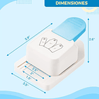 Perforadoras Punch Para Diseño Tag Etiqueta Diy Tarjeta 3 Tamaños 5