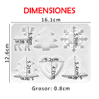 Moldes De Silicona Para Llavero Adornos Navideños 2