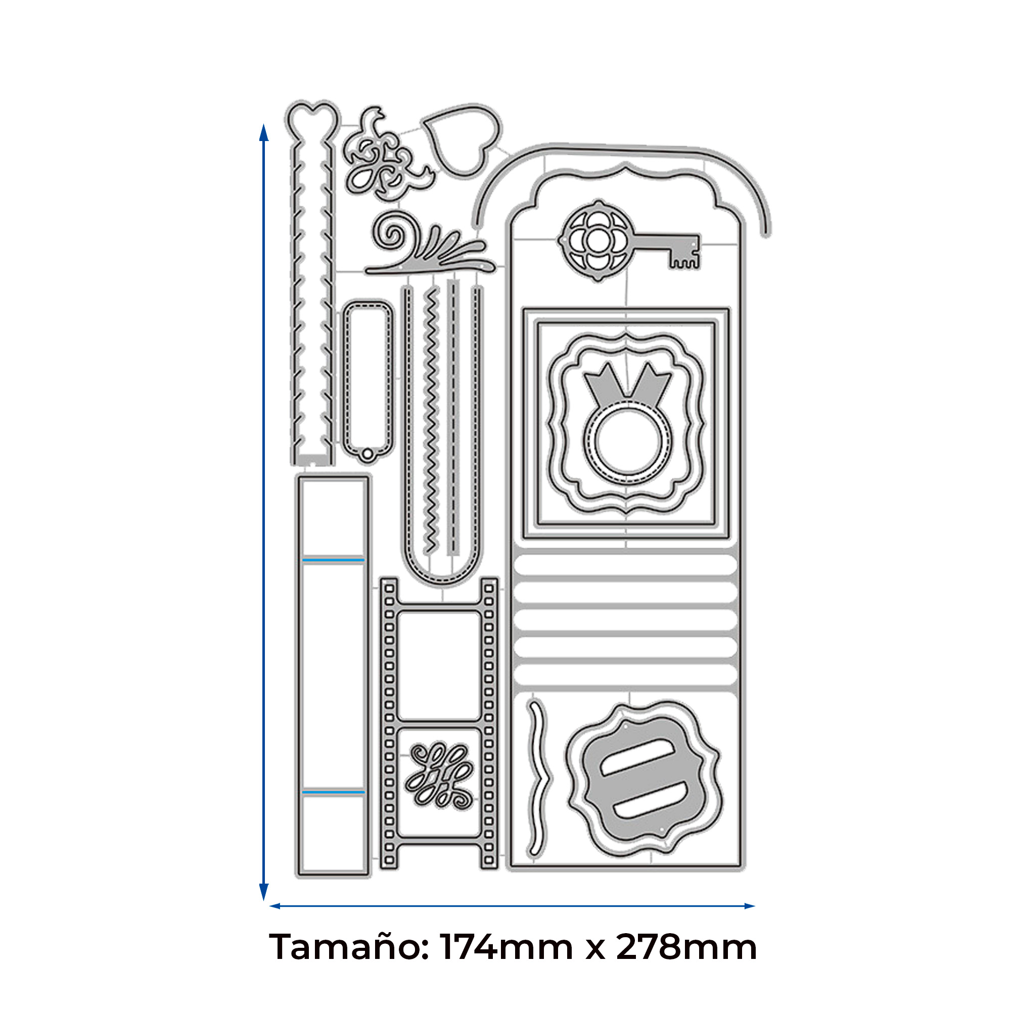 Troquel Corte Scrapbooking Metal Tarjetas Cascada Álbumes 1