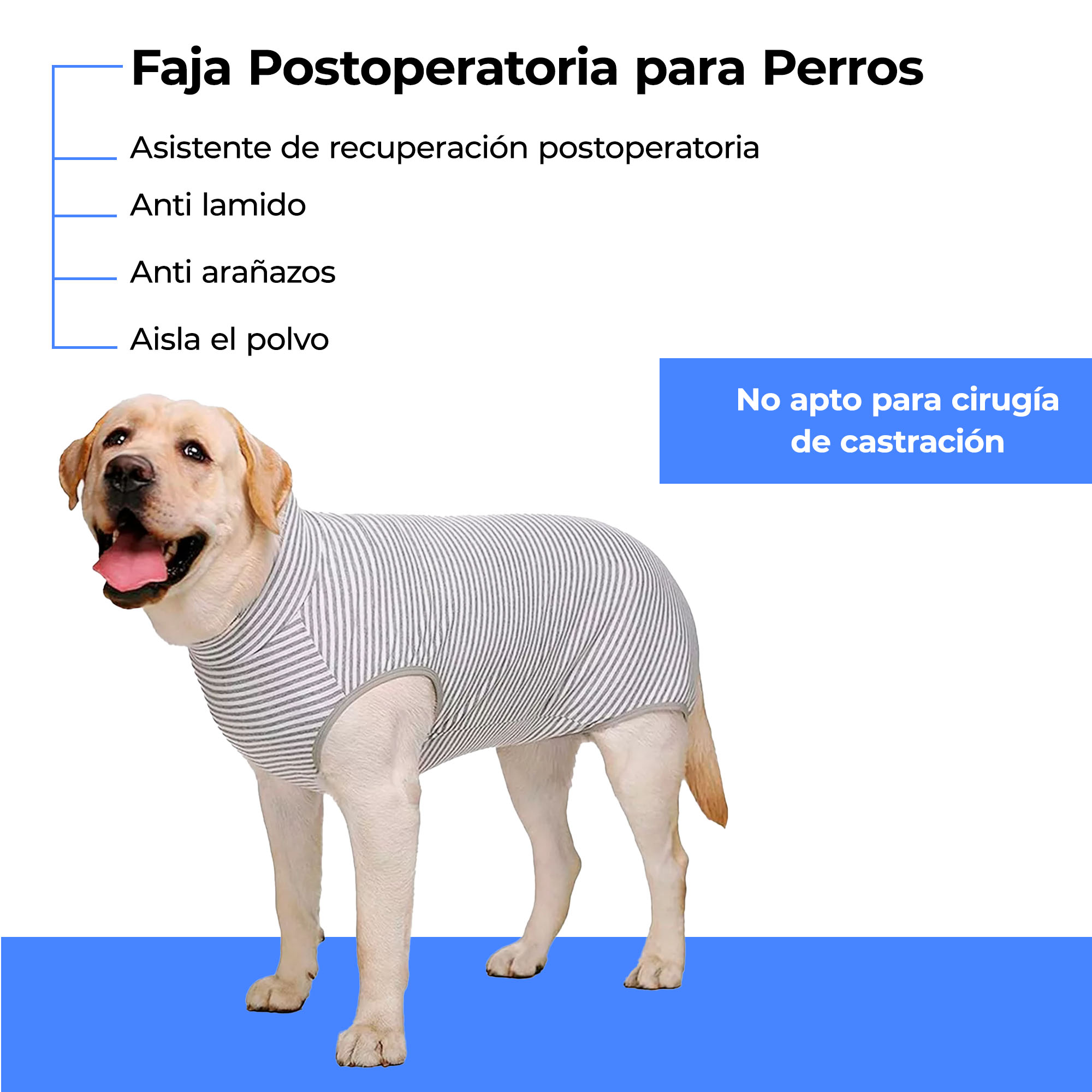 Faja Post Operatoria Body Traje Para Perros Chaleco Mascotas 3