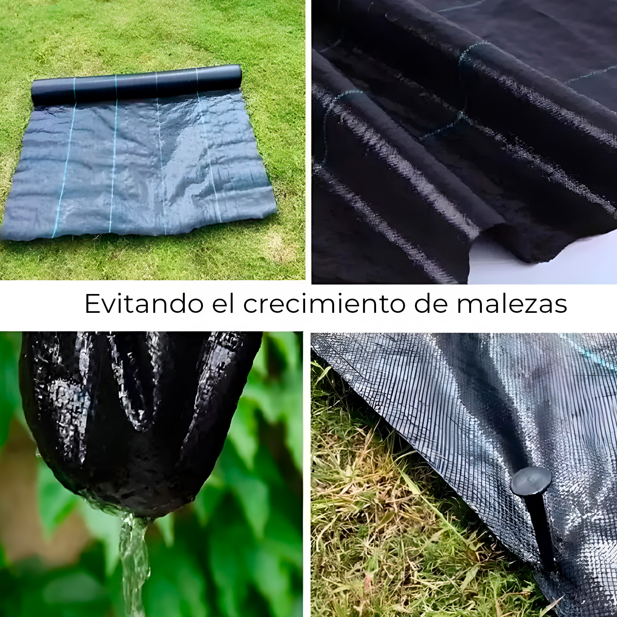 Malla Tela Anti Maleza Para Jardinería Agricultura Resistente Varias Gruesa 90 GR 2X100M 5