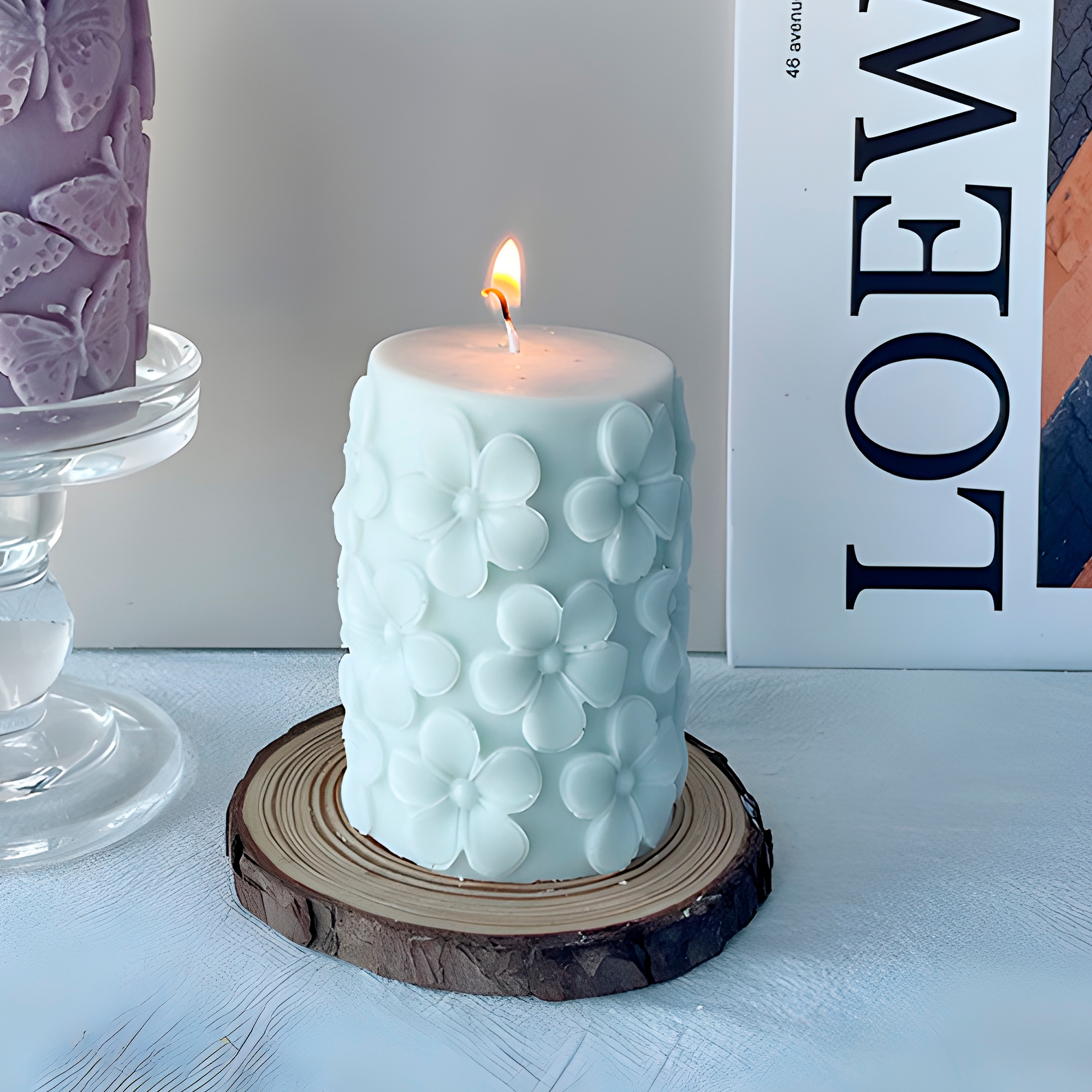 Molde Silicona Flores Aromaterapia Velas 7,5X9,8 4
