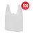 100 Bolsas Tnt Ecológica 60x35 Blanca 40Grs