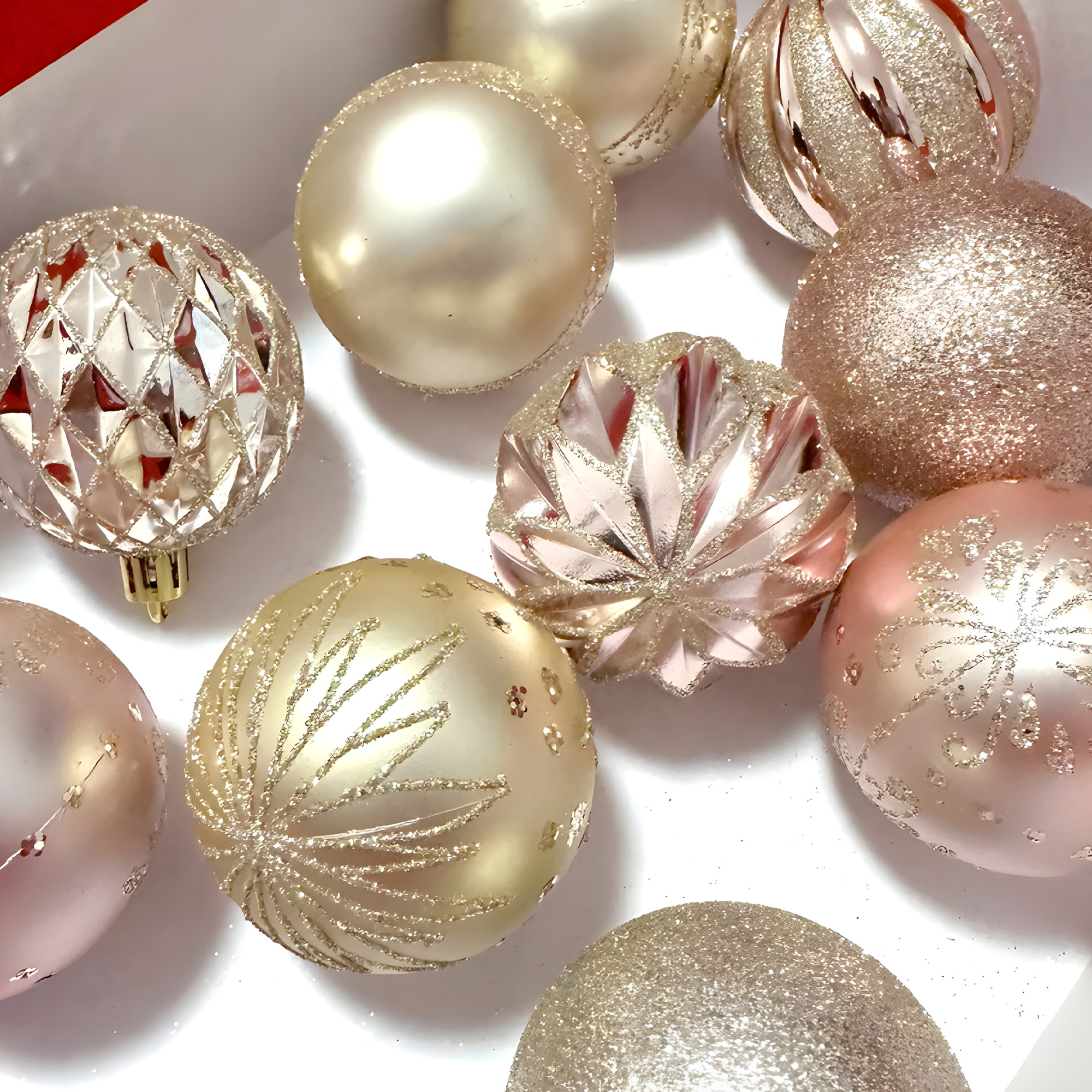 24 Chiches Bolas Esferas De Navidad 6 cm Pack Colores Decorar Árbol Navidad 10