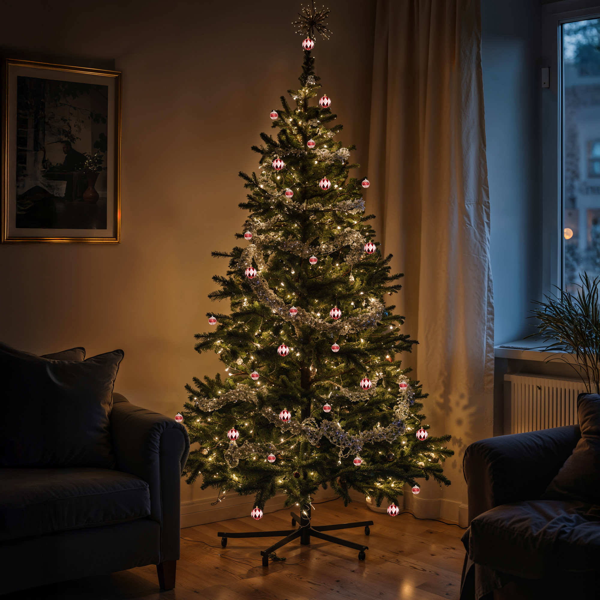 24 Chiches Bolas Esferas De Navidad 6 cm Pack Colores Decorar Árbol Navidad 17