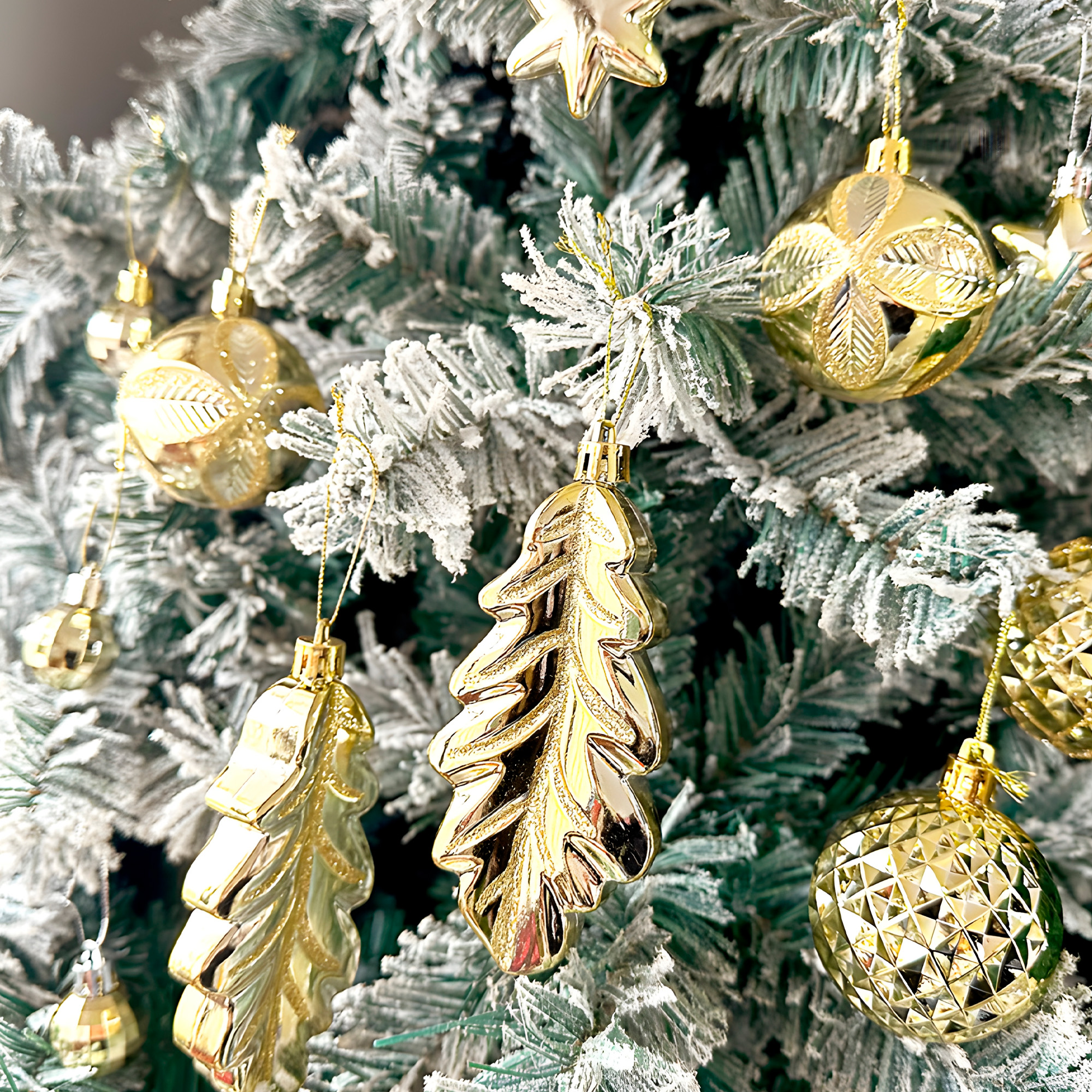 Kit Adornos Chiches Bolas Esferas Colgantes Mixtos Árbol Navidad Decoración 7