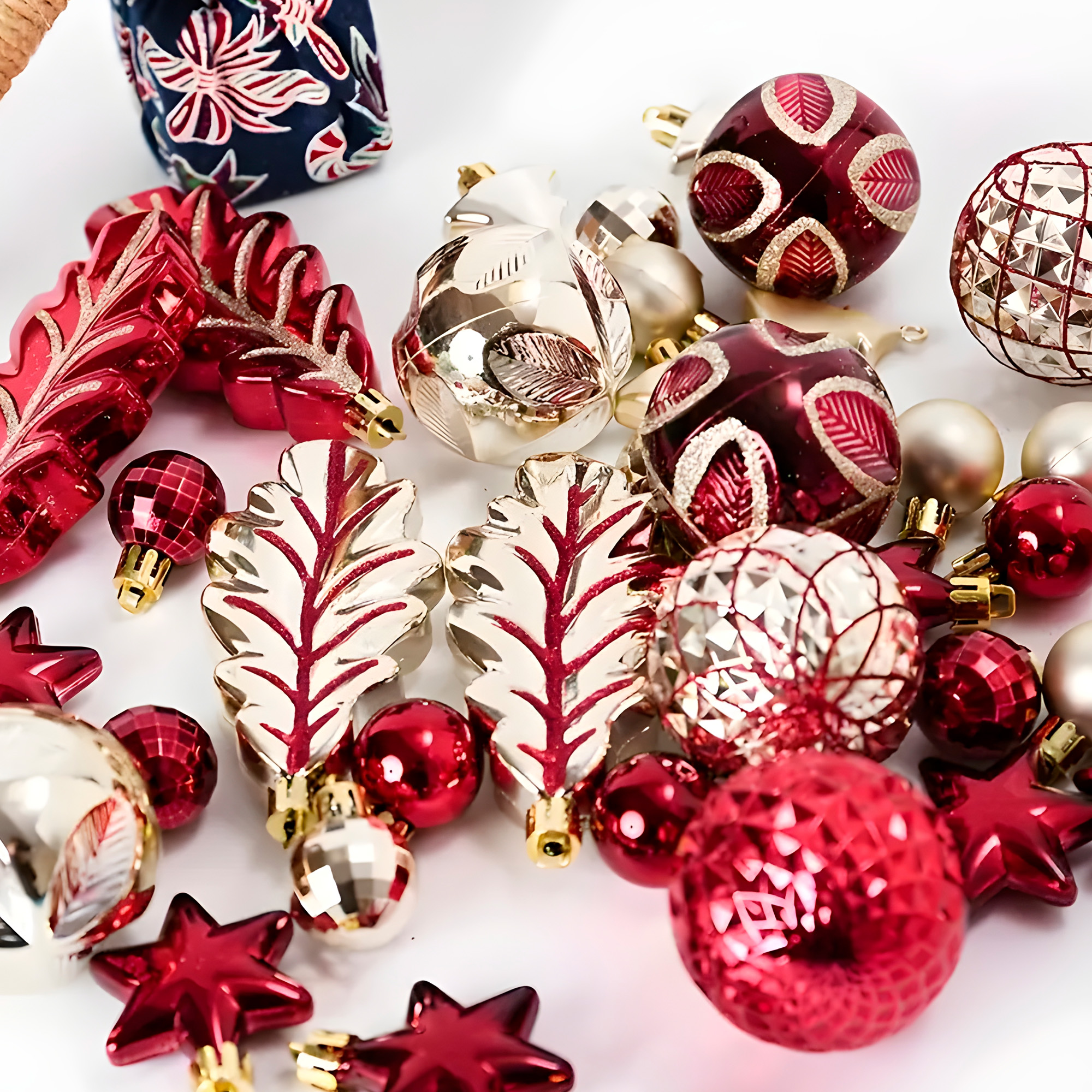Kit Adornos Chiches Bolas Esferas Colgantes Mixtos Árbol Navidad Decoración 12