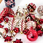 Kit Adornos Chiches Bolas Esferas Colgantes Mixtos Árbol Navidad Decoración - Miniatura 12