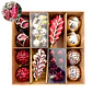 Kit Adornos Chiches Bolas Esferas Colgantes Mixtos Árbol Navidad Decoración - Miniatura 5