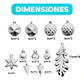 Kit Adornos Chiches Bolas Esferas Colgantes Mixtos Árbol Navidad Decoración - Miniatura 13