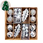 Kit Adornos Chiches Bolas Esferas Colgantes Mixtos Árbol Navidad Decoración - Miniatura 3