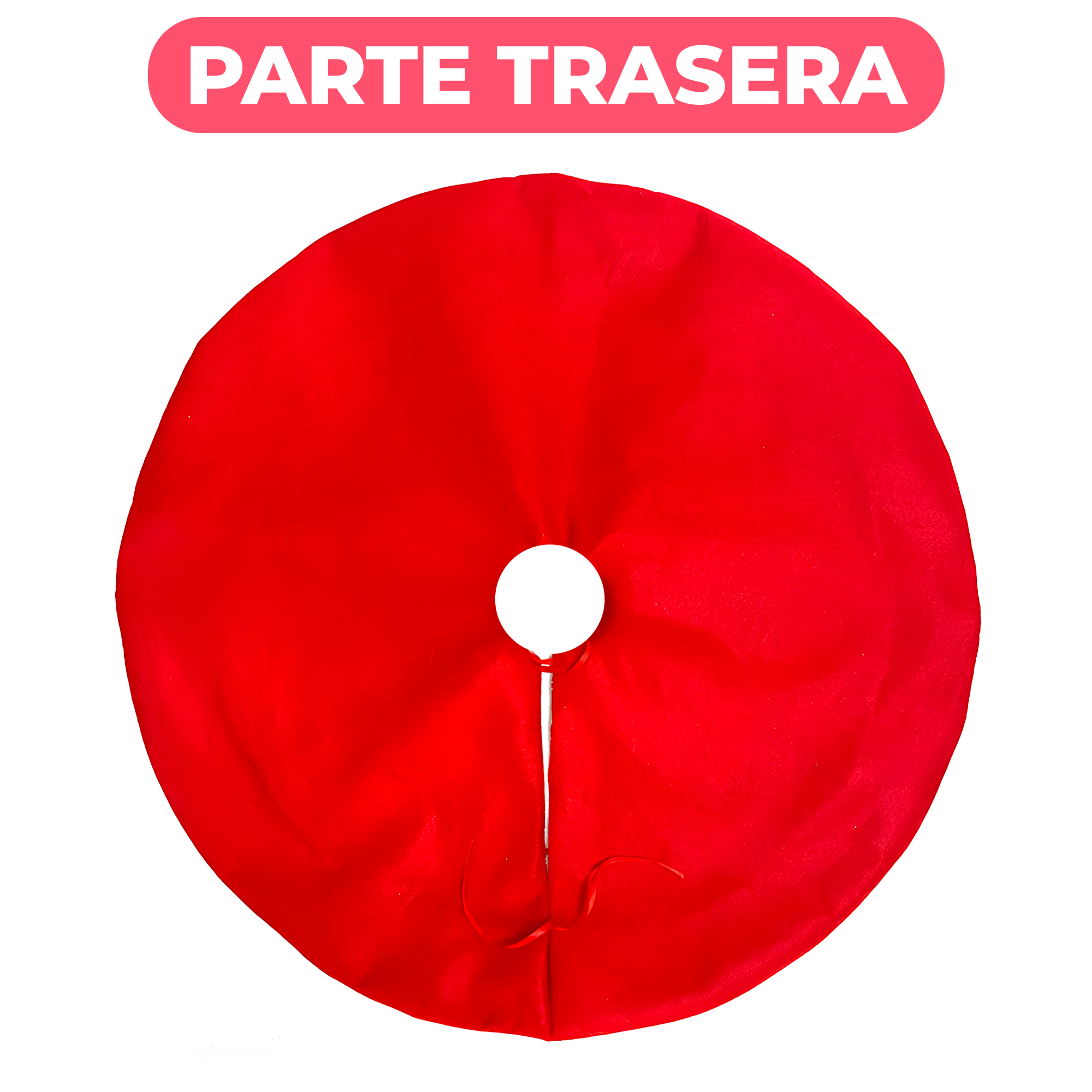 Falda De Arbol Navideño Flores Decoración Adorno Colores 90 CM 3