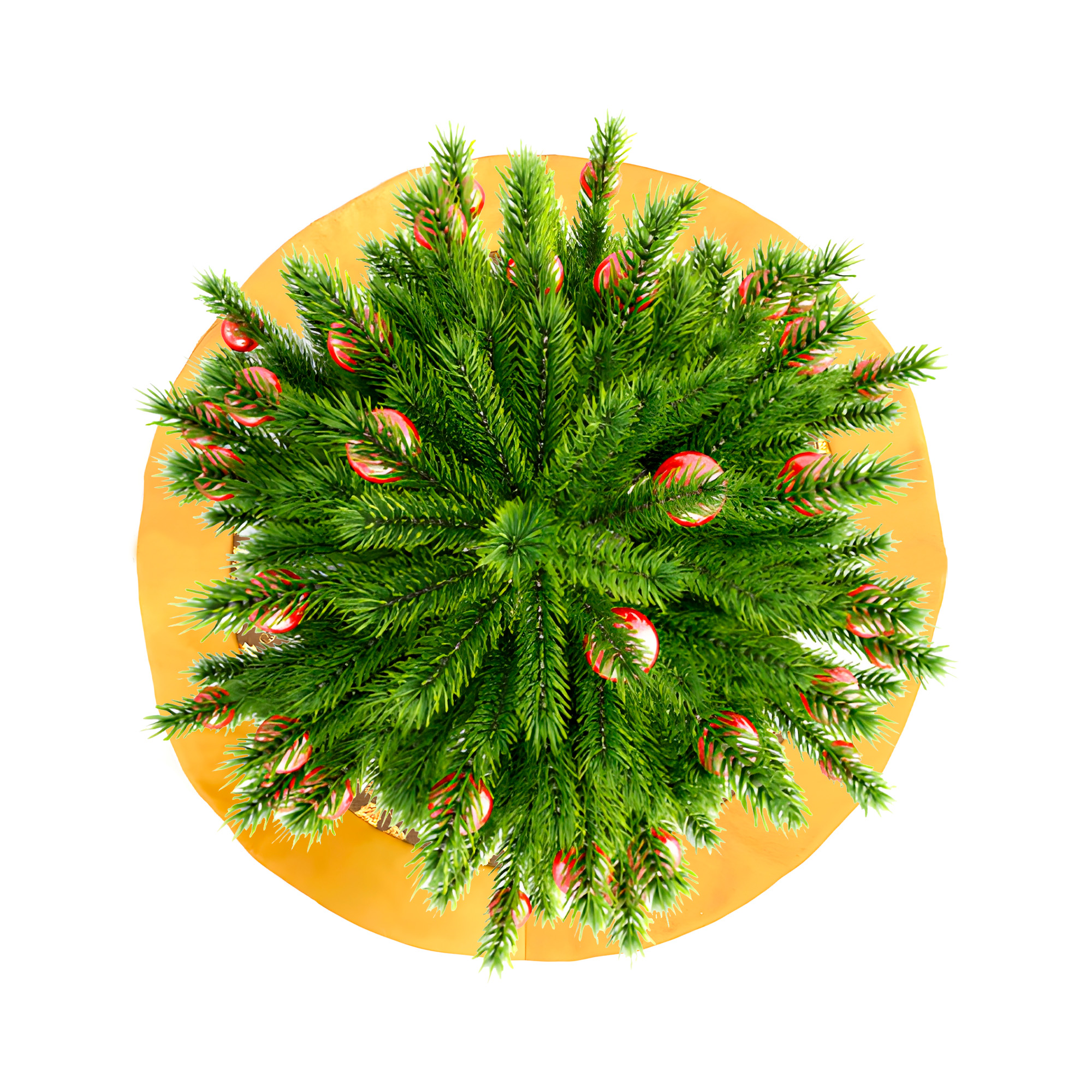 Falda De Arbol Navideño Flores Decoración Adorno Colores 90 CM 10