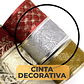 Cintas Decorativas De Navidad Rollo Roja Gris 6,3 CM x 2,7 Mts - Miniatura 4