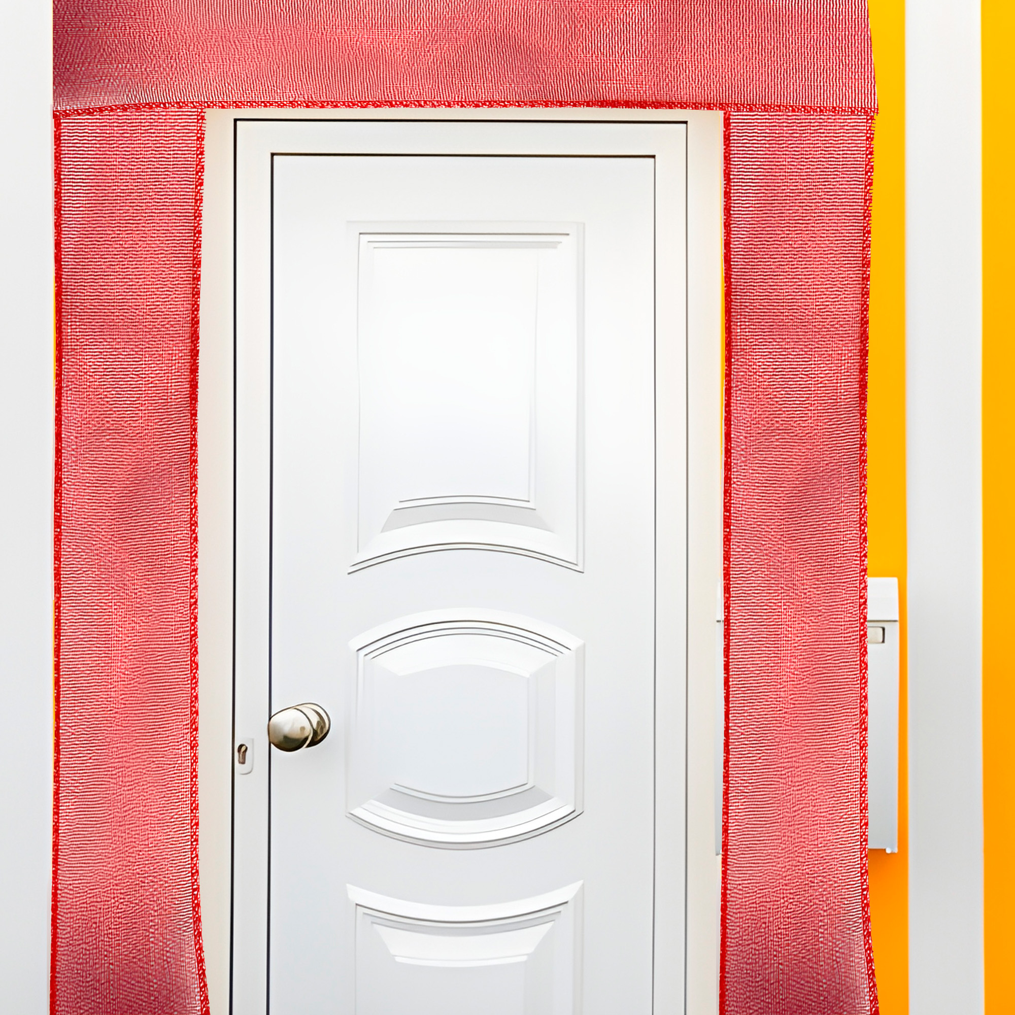 Cintas De Navidad Decorativas Rojo y Gris 6,3 CM x 2,7 Mts 11