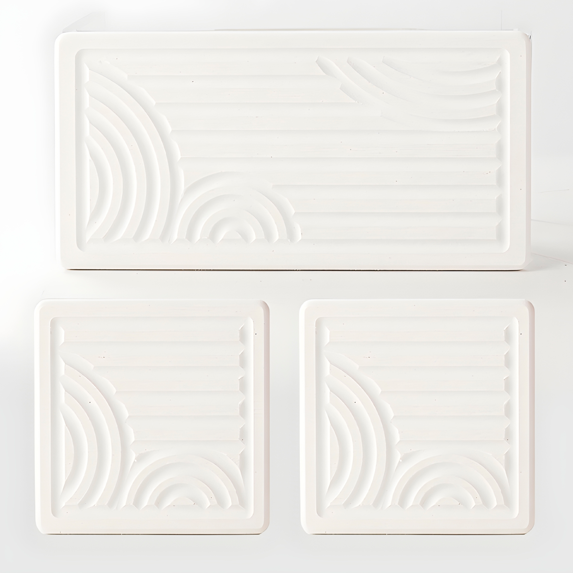 Set 3 Bandejas Baño Absorbente Jabón Cepillo Dientes 6