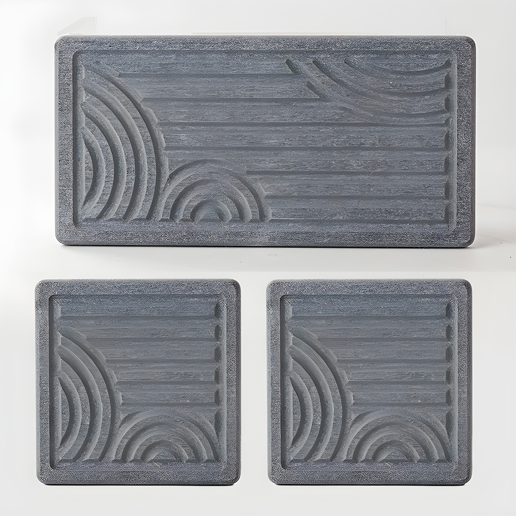 Set 3 Bandejas Baño Absorbente Jabón Cepillo Dientes 10