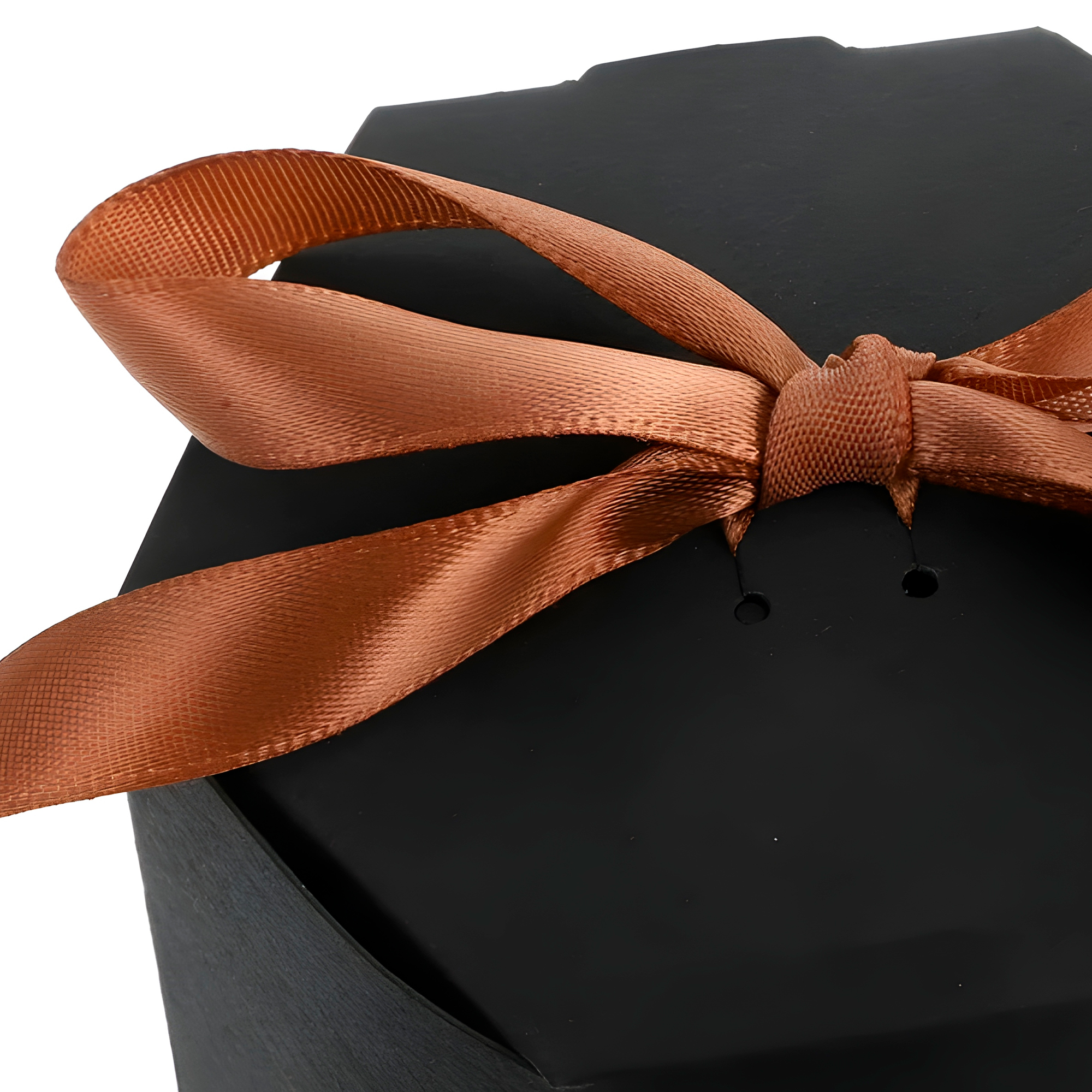 Caja Cajita de regalo Hexagonal Negra Ventana Transparente 10X10X10 CM 6