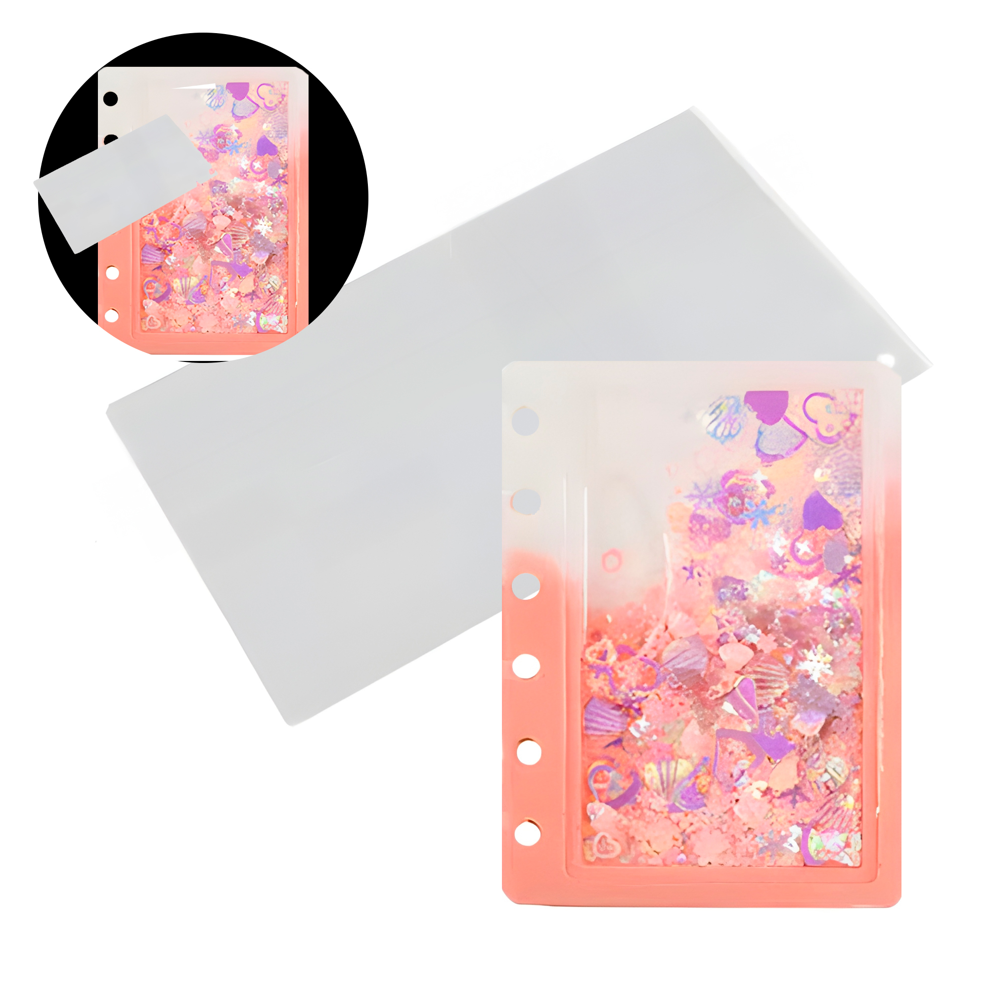 Placa Acrilica para Molde Silicona Resina Cubierta Cuaderno Rectangular A7 11.6 X 6,9 CM  1