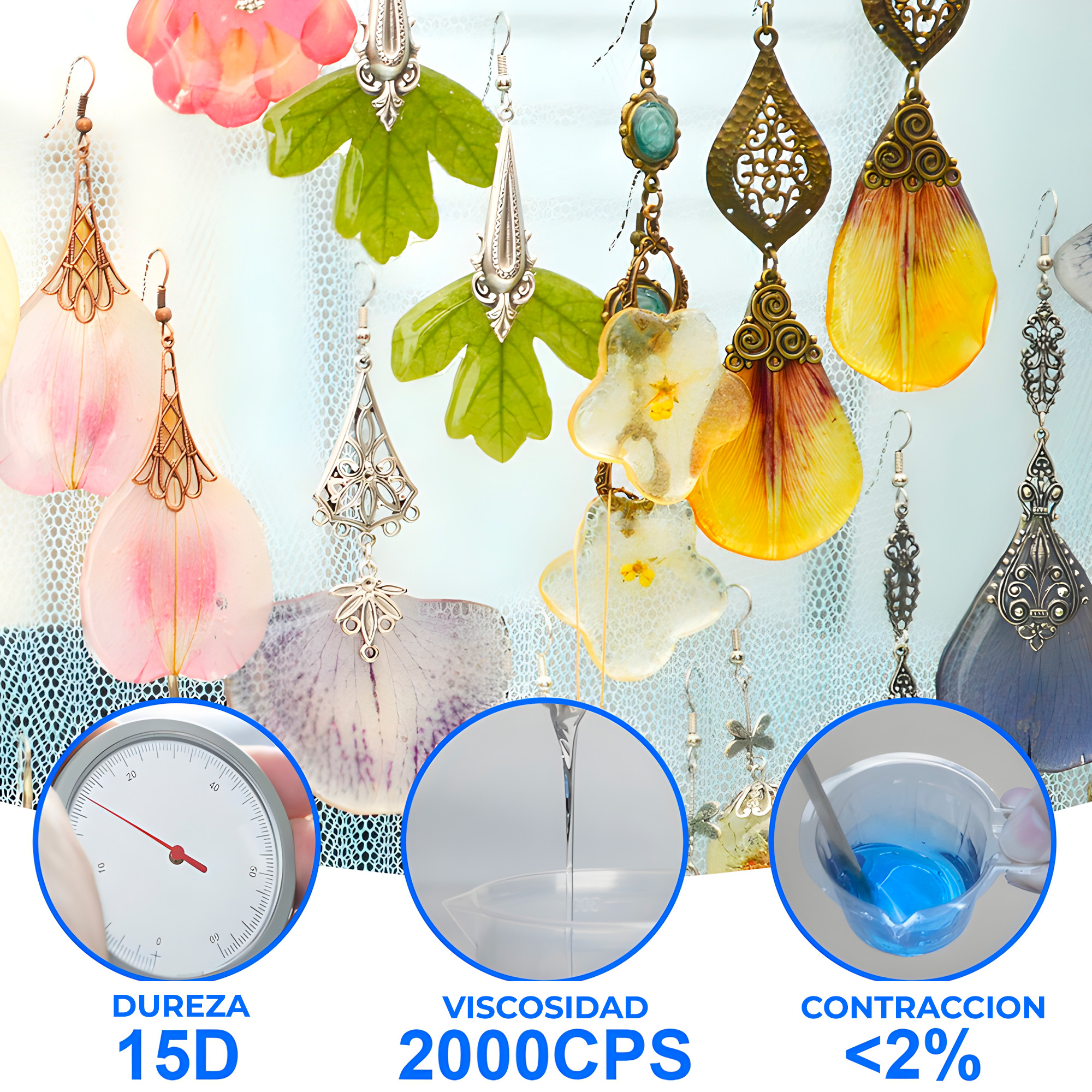 Resina Uv Extra Dura Transparente Gotas Hacer Joyas 100 Ml 4