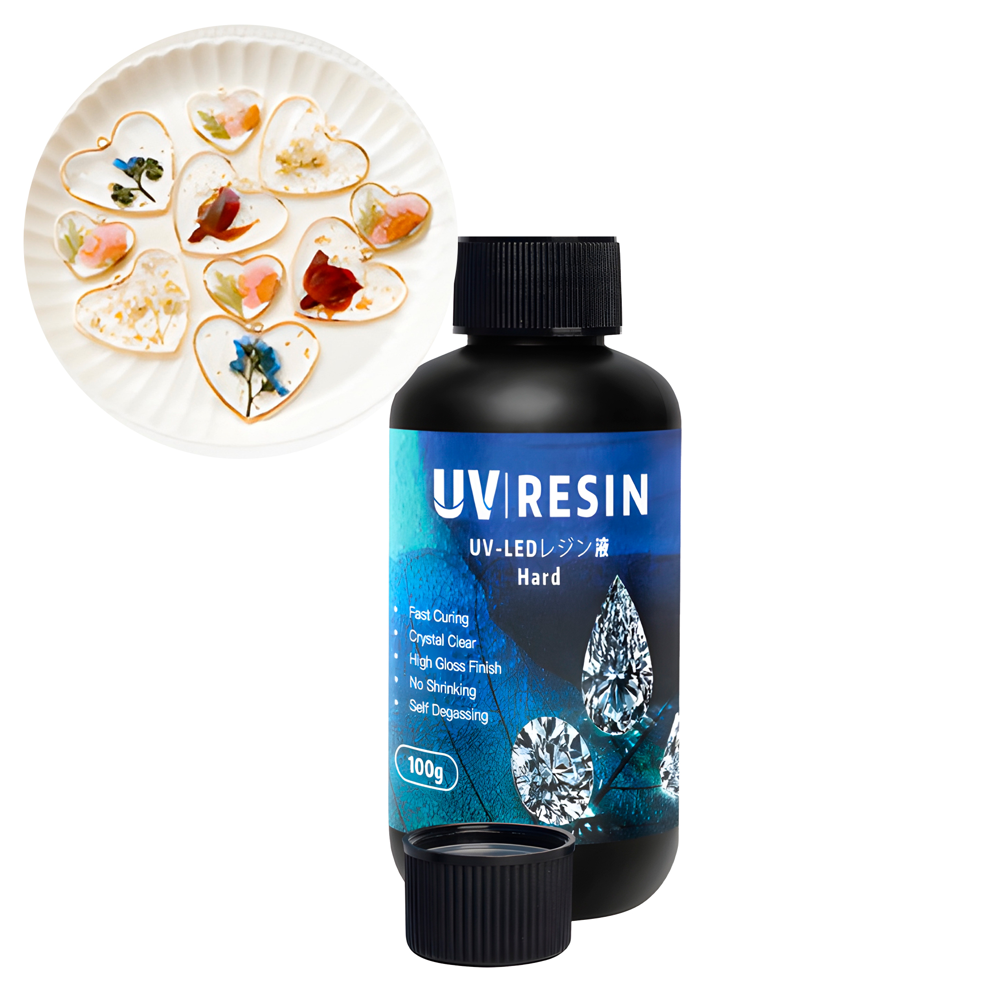 Resina Uv Extra Dura Transparente Gotas Hacer Joyas 100 Ml 1