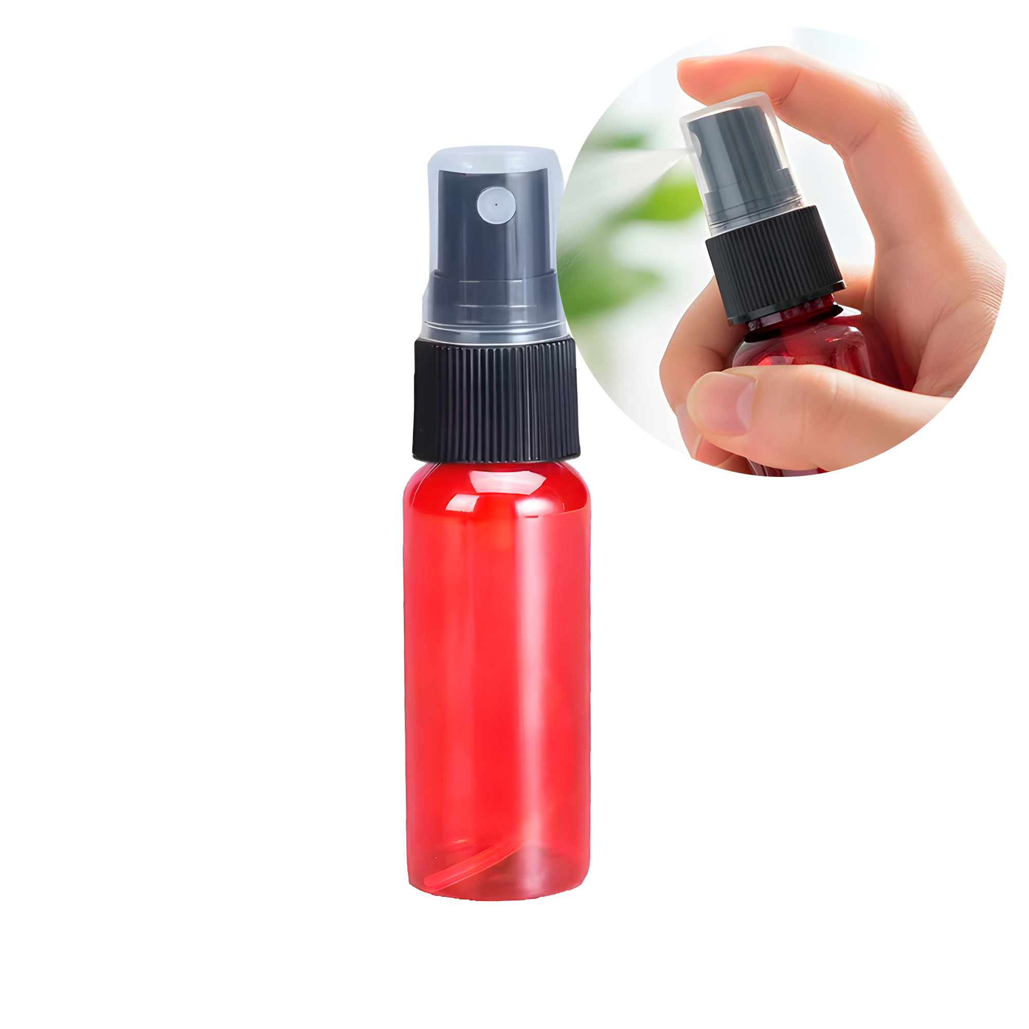 Frasco Plástico Válvula de Spray Liquido aromático Ámbar 15ML 1