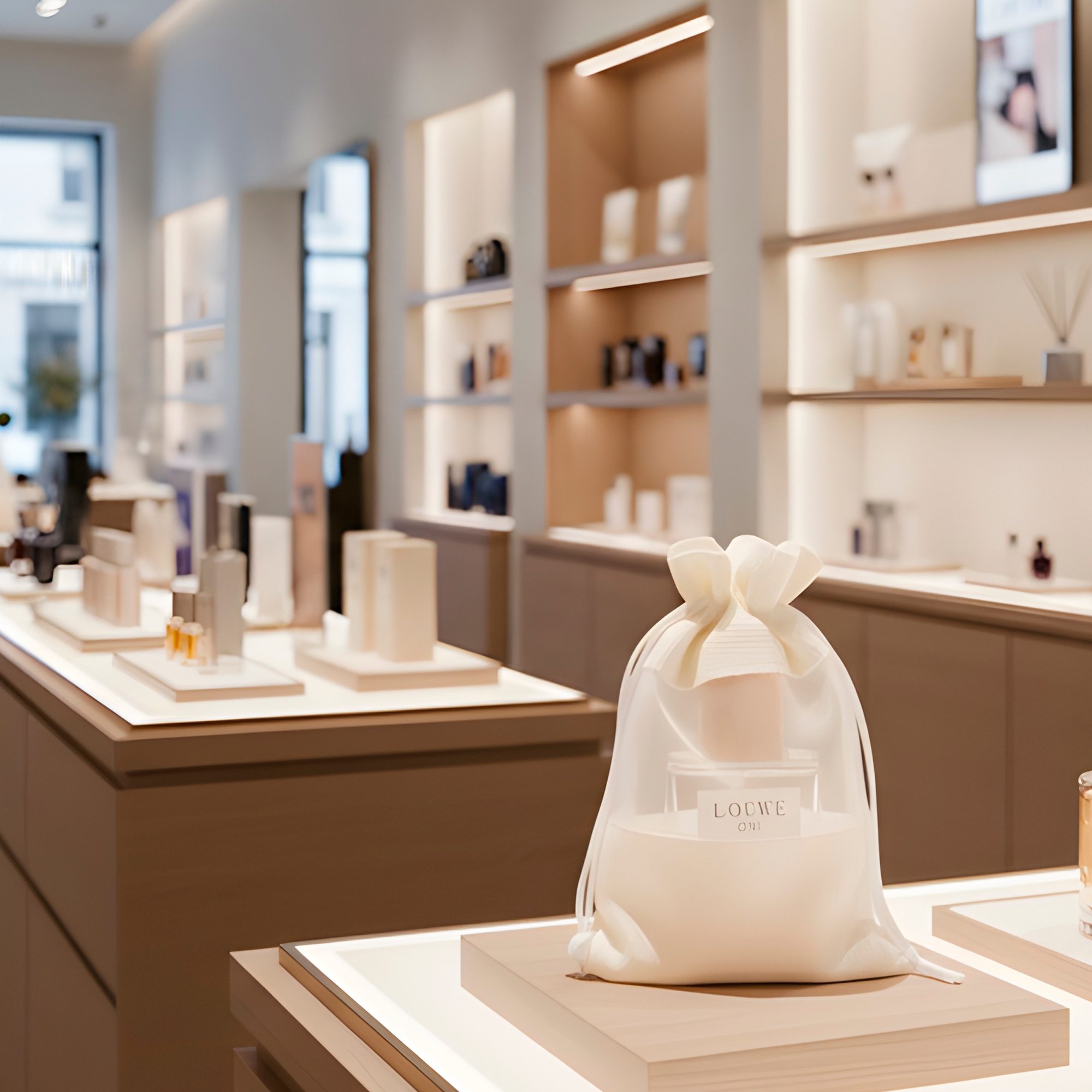 6 Bolsas de Organza Blancas Cordón con Ventana para Regalo 10 X 14 CM 6