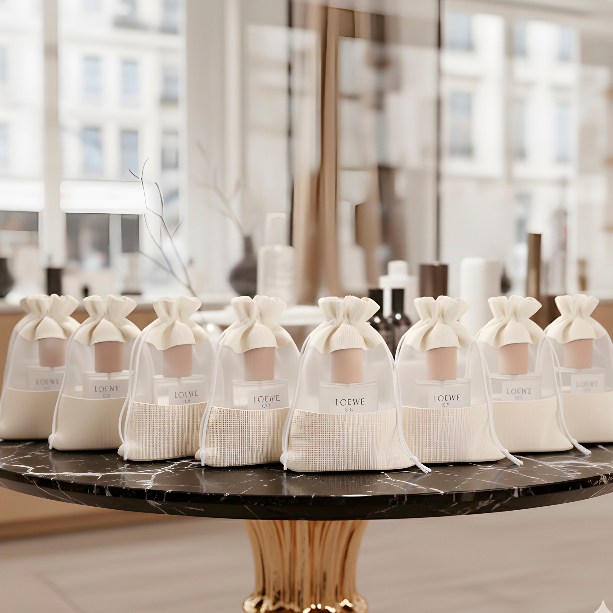 6 Bolsas de Organza Blancas Cordón con Ventana para Regalo 10 X 14 CM 7