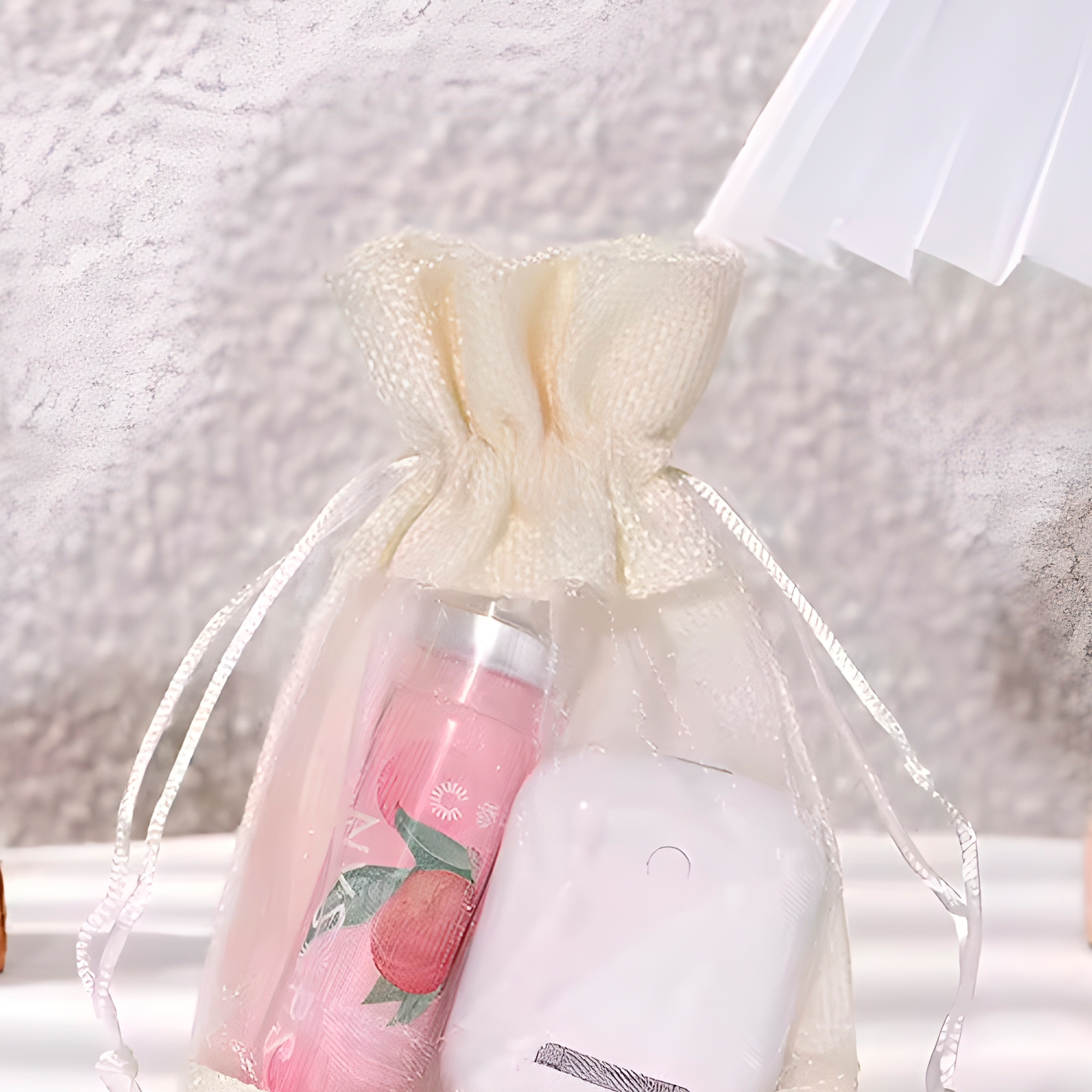 6 Bolsas de Organza Blancas Cordón con Ventana para Regalo 10 X 14 CM 9