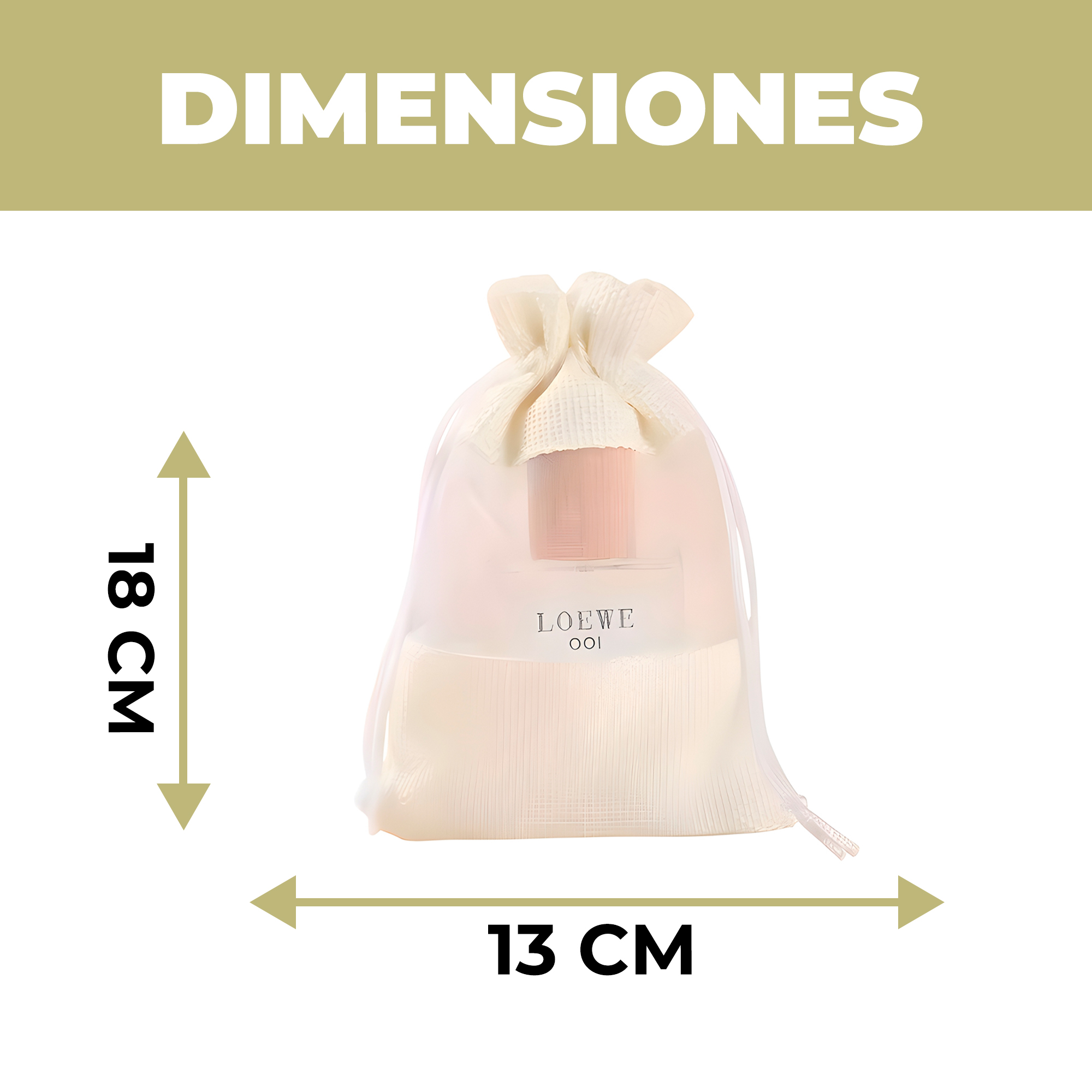 6 Bolsas de Organza Blancas Cordón con Ventana para Regalo 13 X 18 CM 2