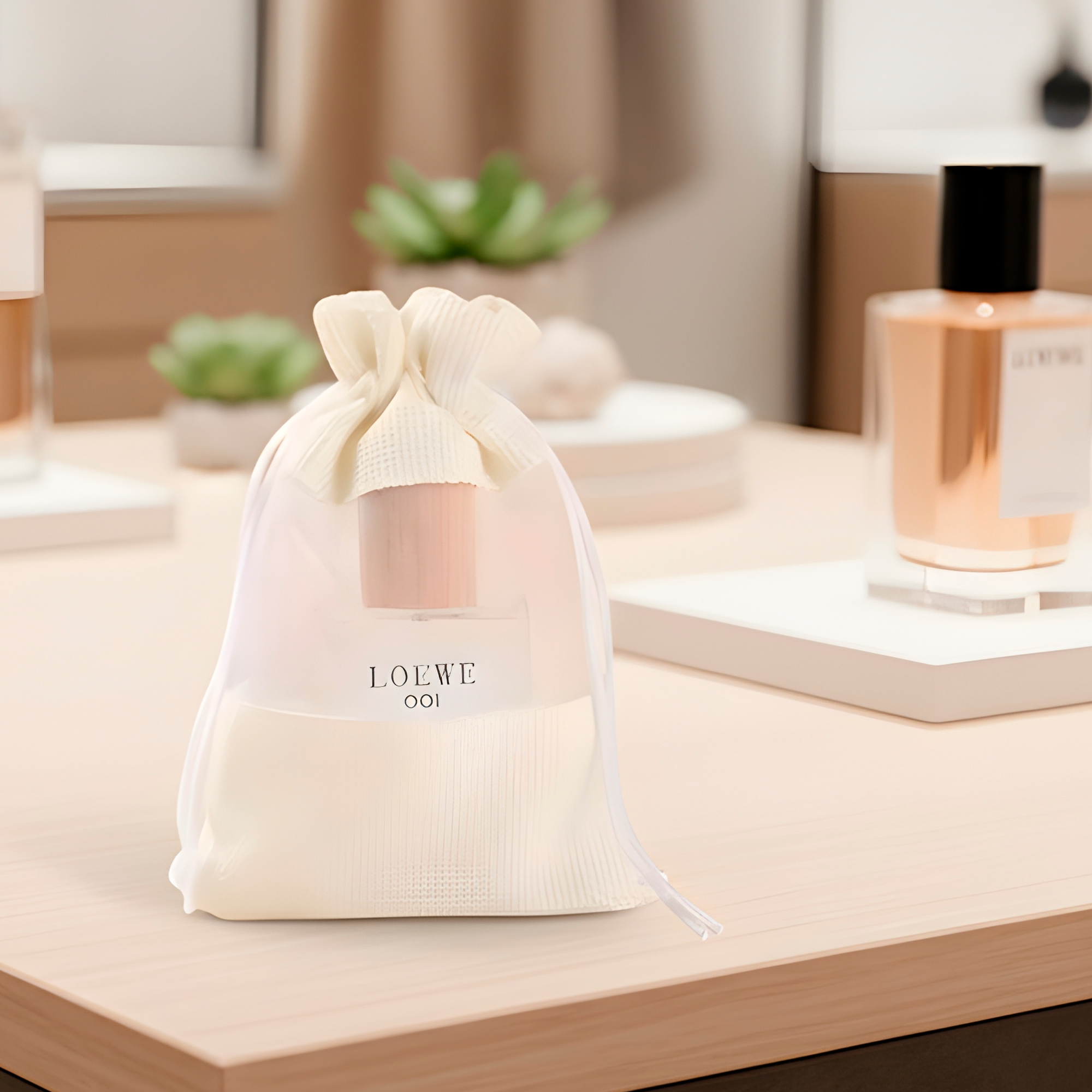 6 Bolsas de Organza Blancas Cordón con Ventana para Regalo 13 X 18 CM 5