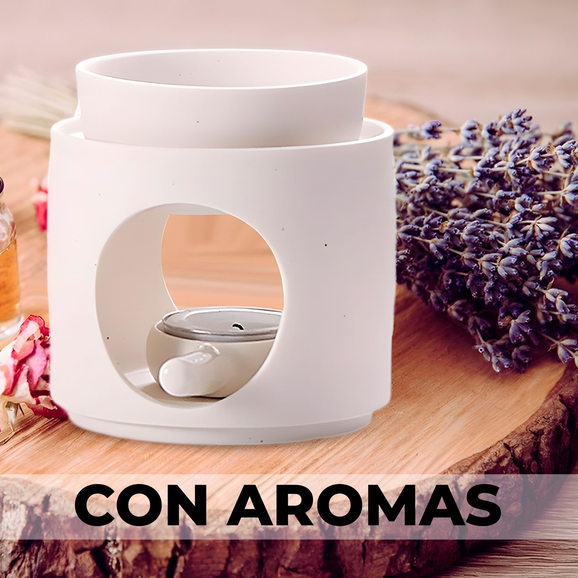 Porta Vela Difusor Lámpara de Cerámica Blanco Negro Hogar Aromaterapia 9