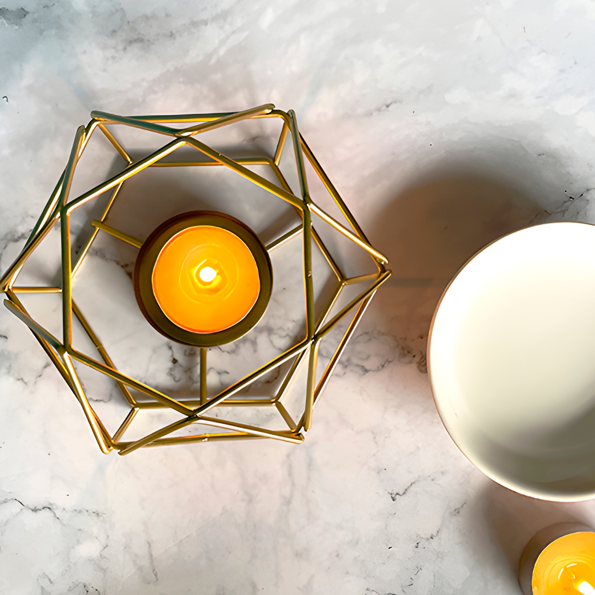 Quemador de Aceite Esencial Aromaterapia Fragancia Dorado Negro Wax Melts 9