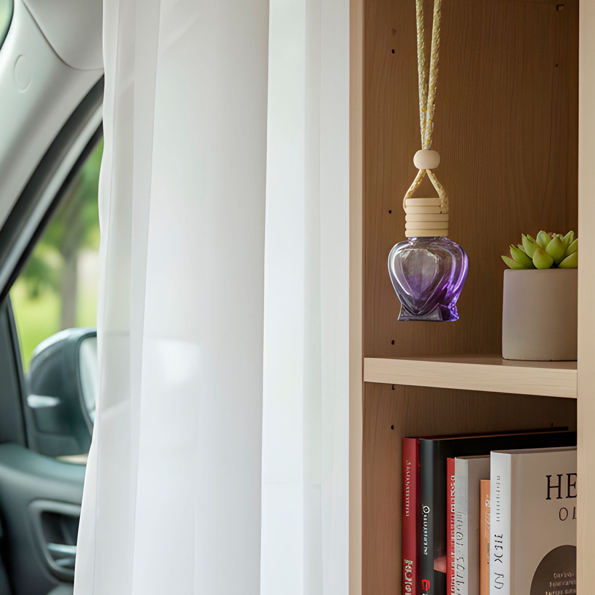 Frasco Difusor de Auto Vidrio Aromatizante Aceite Esencial Forma Cretiva para Ventilación 8ML 7