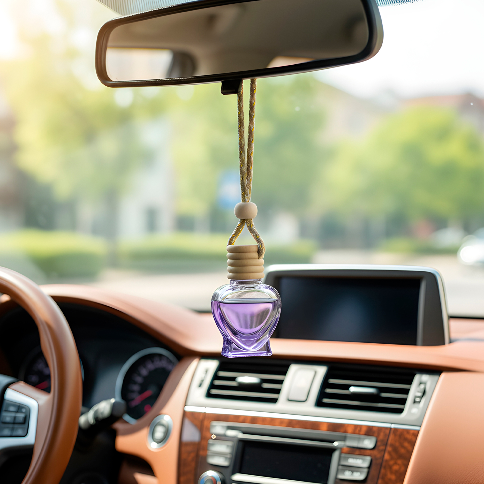 Frasco Difusor de Auto Vidrio Aromatizante Aceite Esencial Forma Cretiva para Ventilación 8ML 9