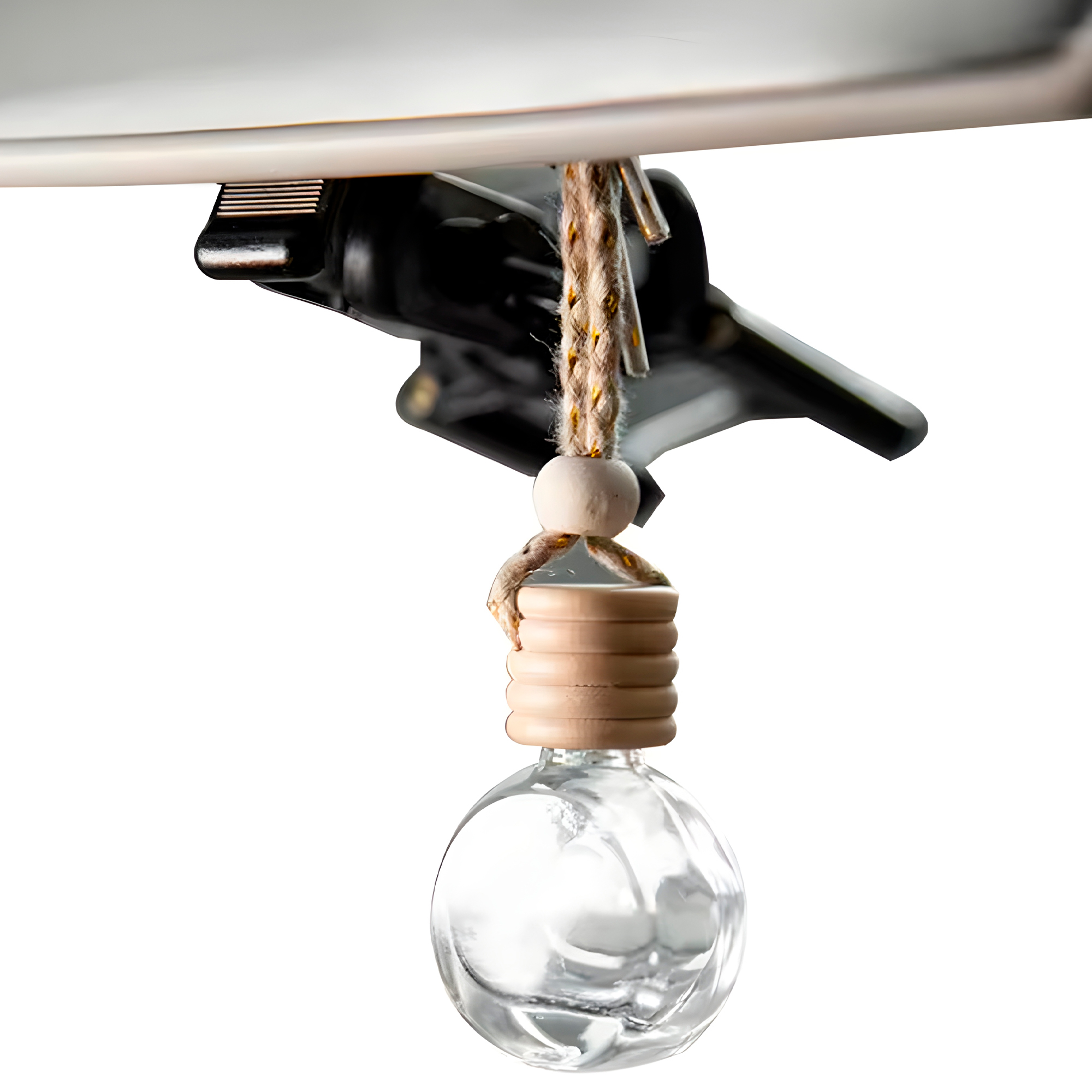 Frasco Difusor de Auto Vidrio Aromatizante Aceite Esencial Circular para Ventilación 8ML 6