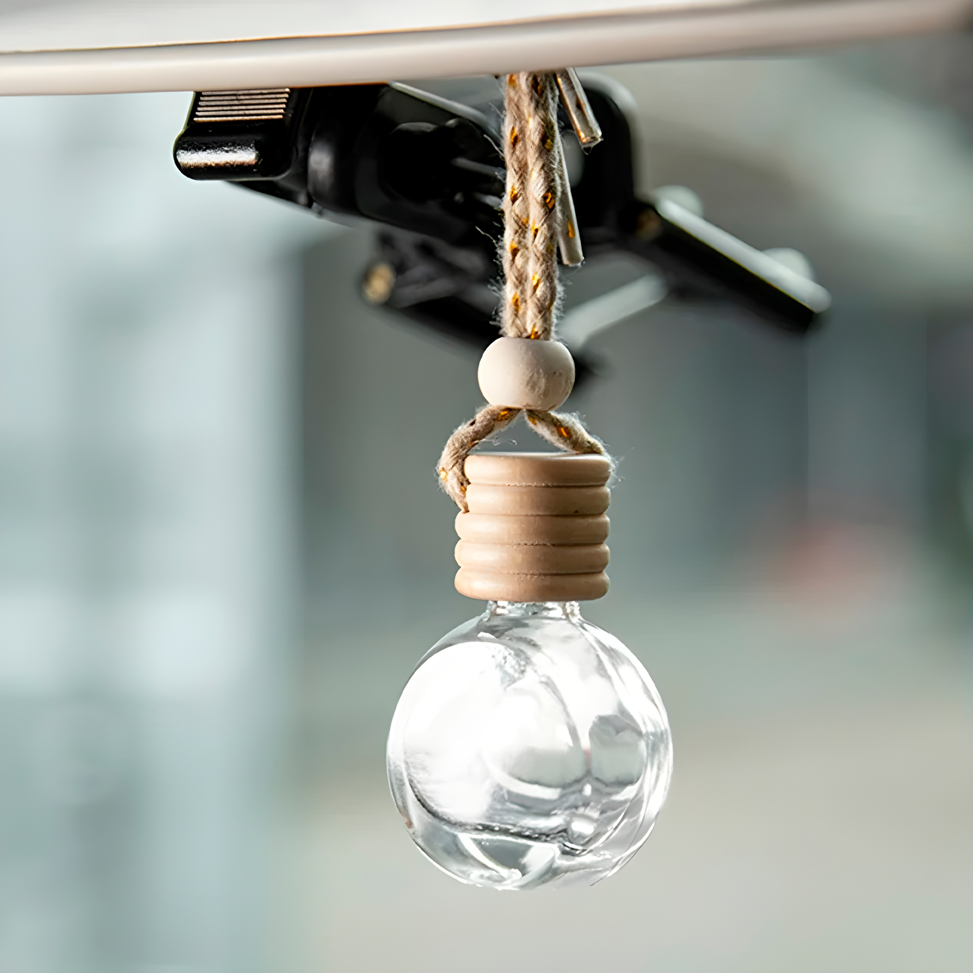 Frasco Difusor de Auto Vidrio Aromatizante Aceite Esencial Circular para Ventilación 8ML 9