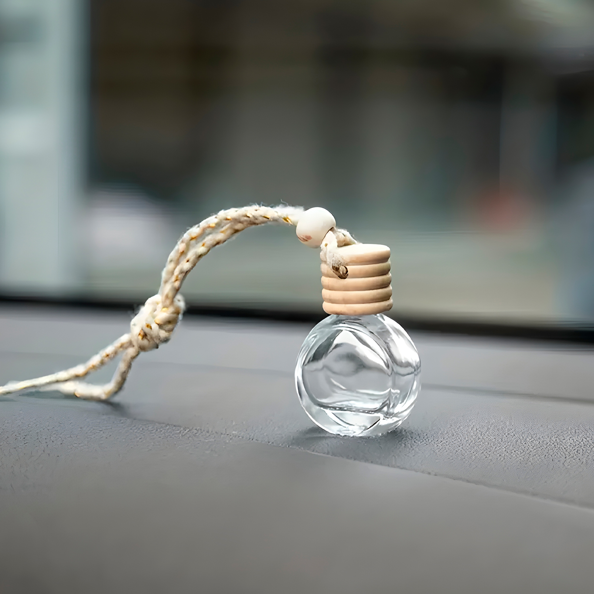 Frasco Difusor de Auto Vidrio Aromatizante Aceite Esencial Circular para Ventilación 8ML 10