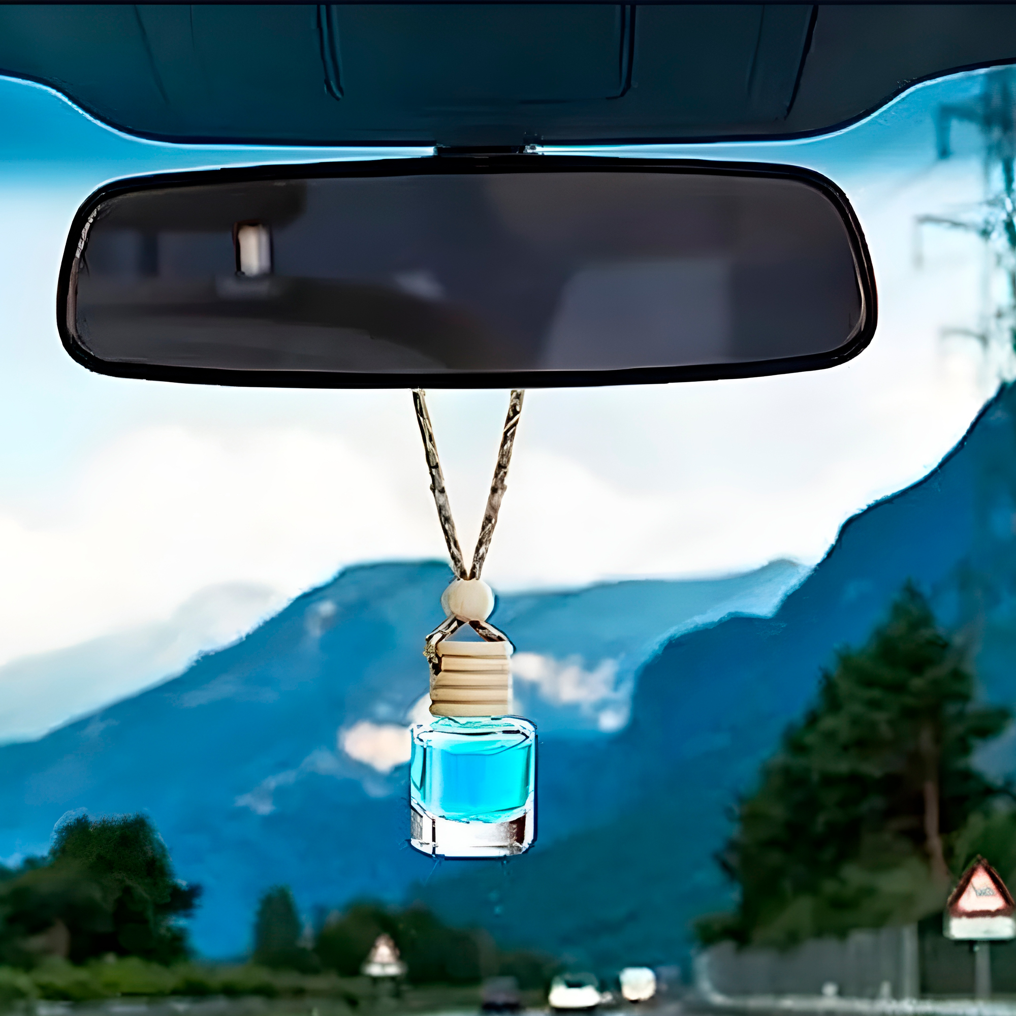 Frasco Difusor de Auto Vidrio Aromatizante Aceite Esencial Cilindrico para Ventilación 5ML 5