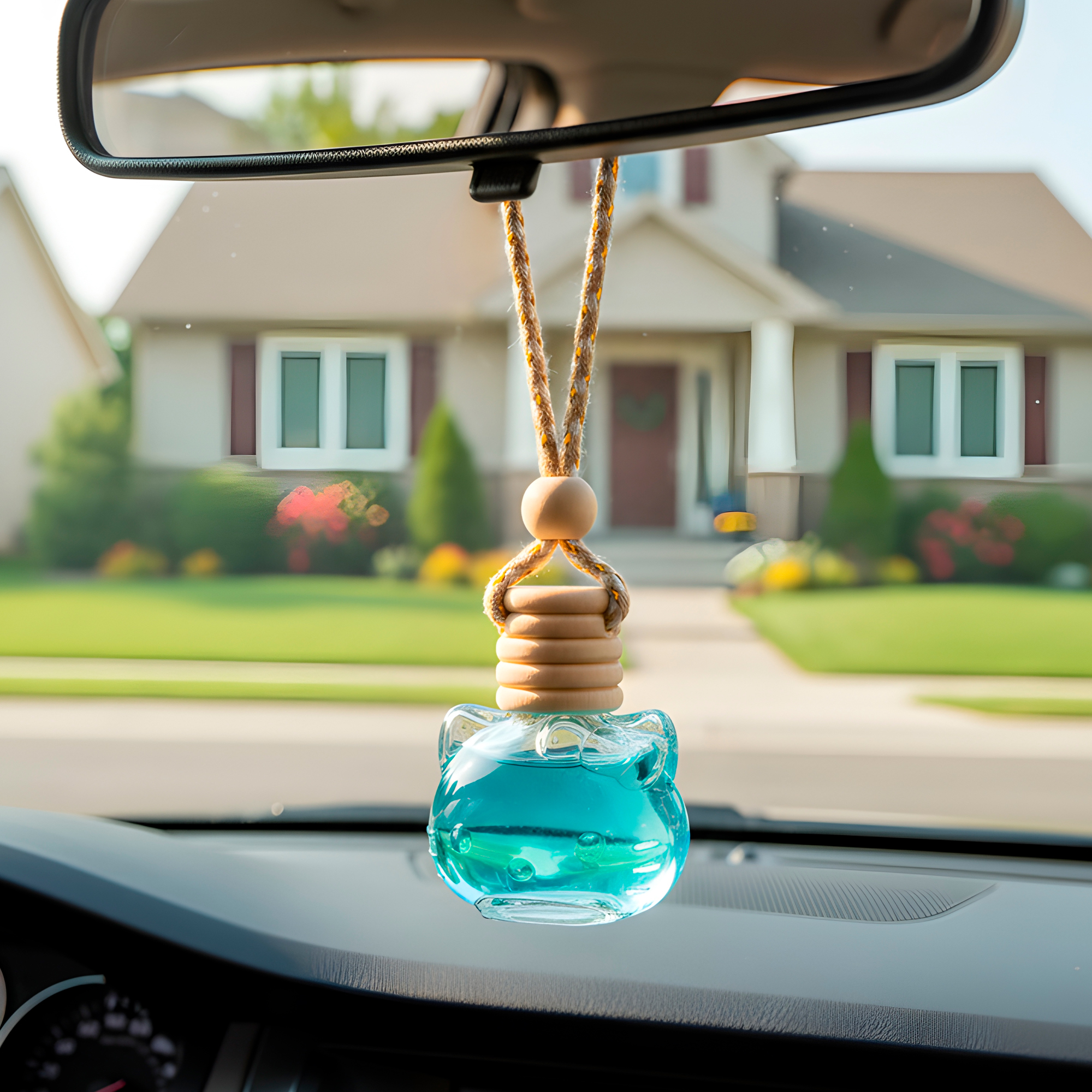 Botella Vidrio Aromatizante Aceite Esencial Hello Kitty para Ventilación Auto 6ML 4