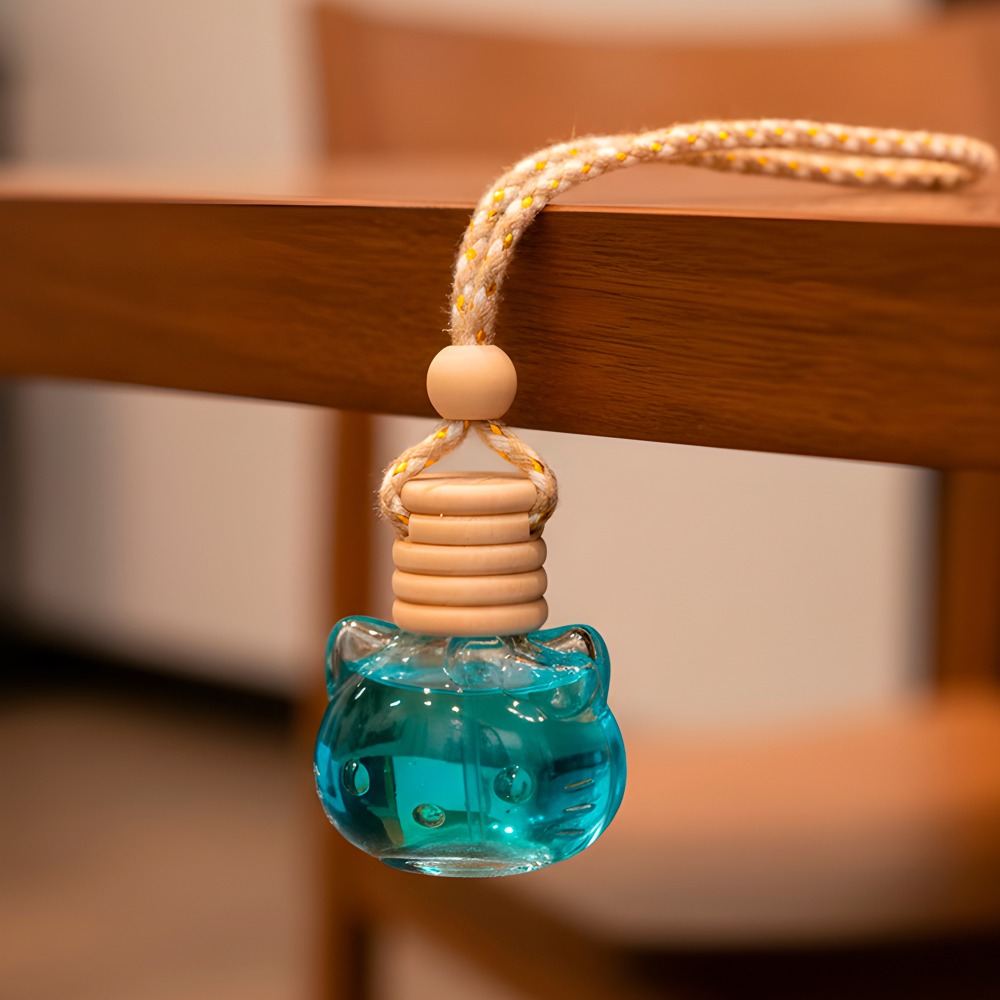 Botella Vidrio Aromatizante Aceite Esencial Hello Kitty para Ventilación Auto 6ML 7