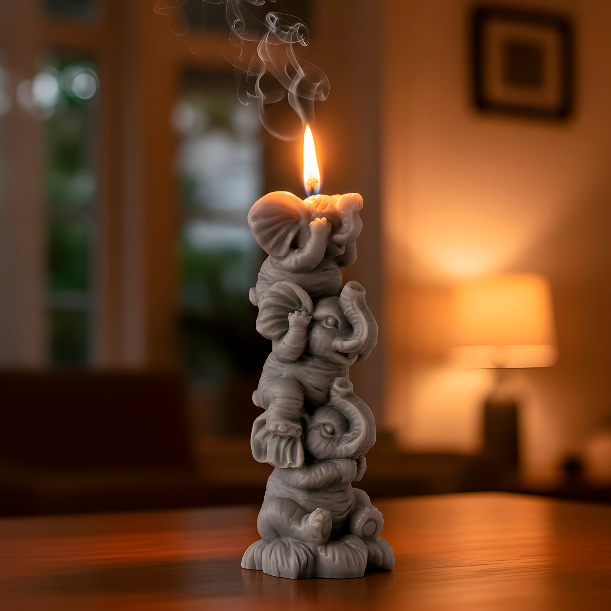 Molde Silicona Triple Elefantitos Elefante Aromaterapia Velas 5,5 X 12,7 CM 6