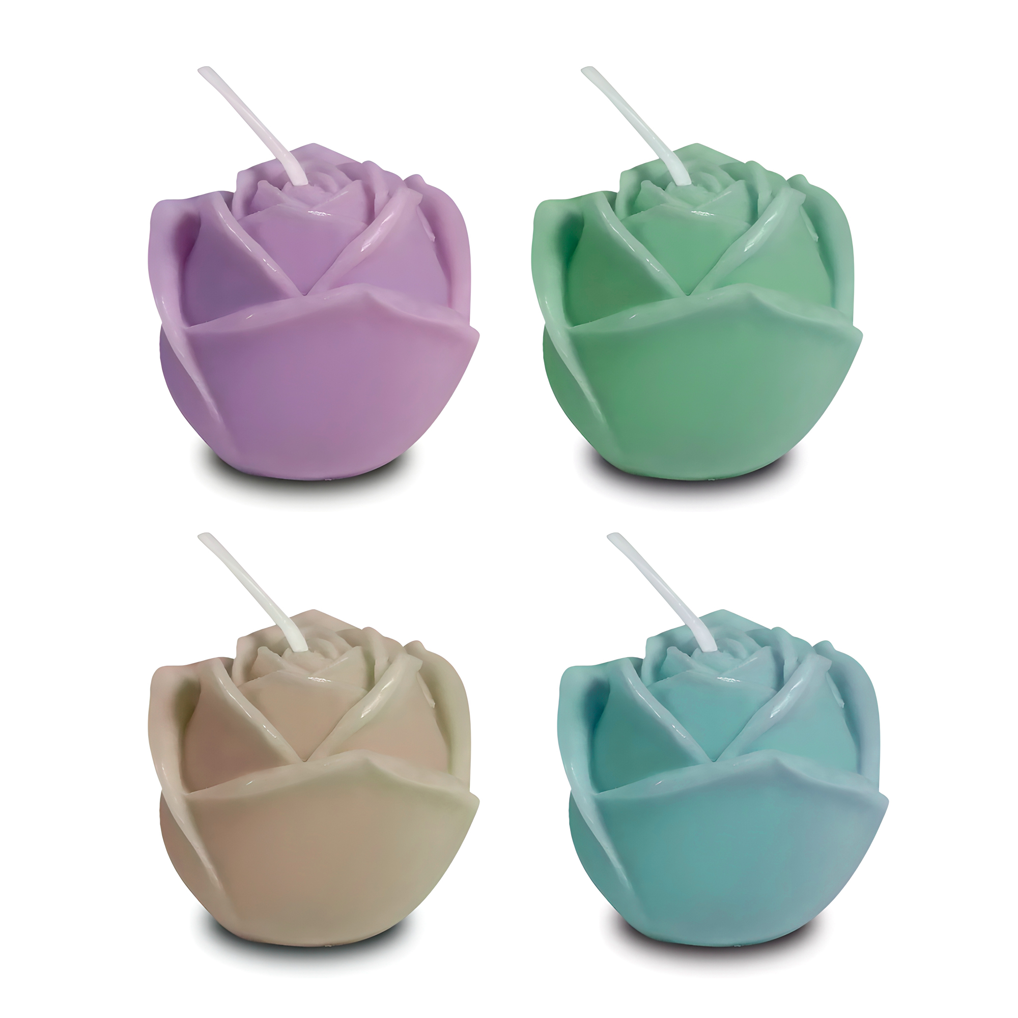 Molde Silicona Rosa sin Tallo Aromaterapia Velas 6,3 X 4,8 CM 6