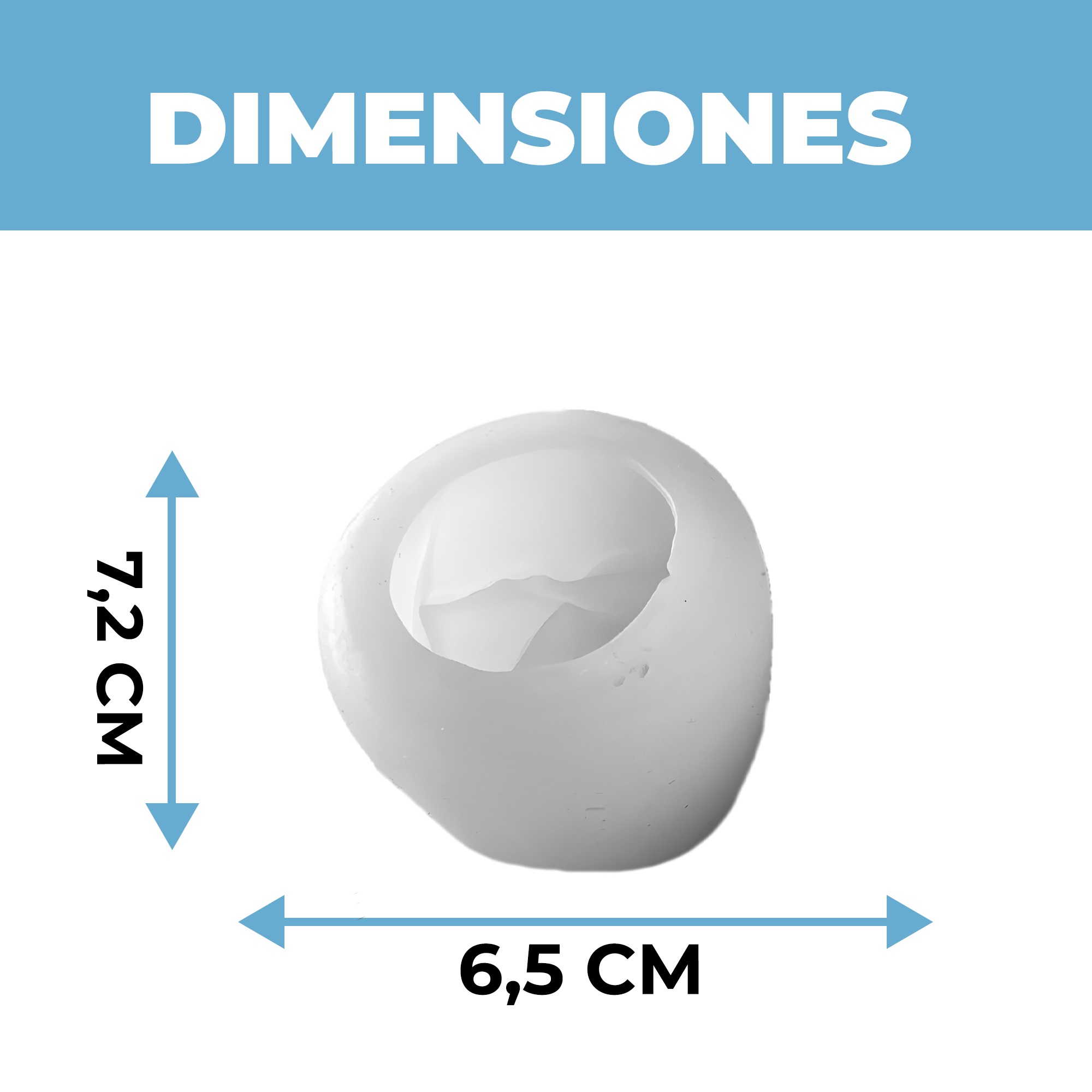 Molde Silicona Rosa sin Tallo Aromaterapia Velas 7,2 X 6,5 CM 2